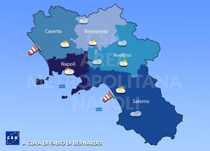 Previsioni Campania 22/12/2021 – 23/12/2021 – Mercoledì e Giovedì – CSA Meteo