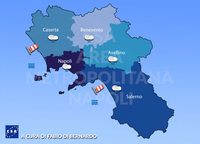 Previsioni Campania 25/09/2022 – 26/09/2022 Domenica e Lunedì – CSA Meteo