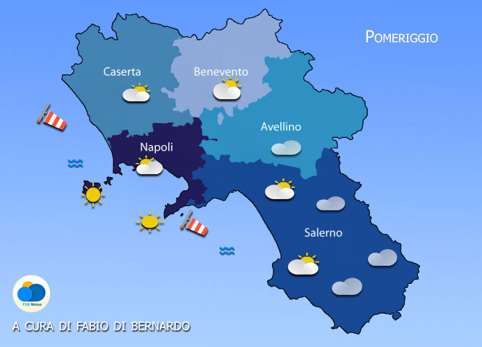 Previsioni Campania 21/08/2023 – LUNEDI’ – CSA Meteo