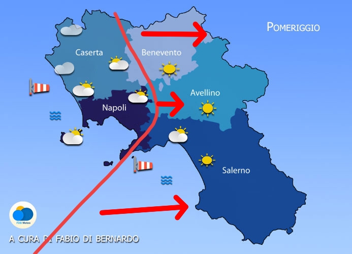 Previsioni Campania 09/11/2023 – GIOVEDI’ – CSA Meteo