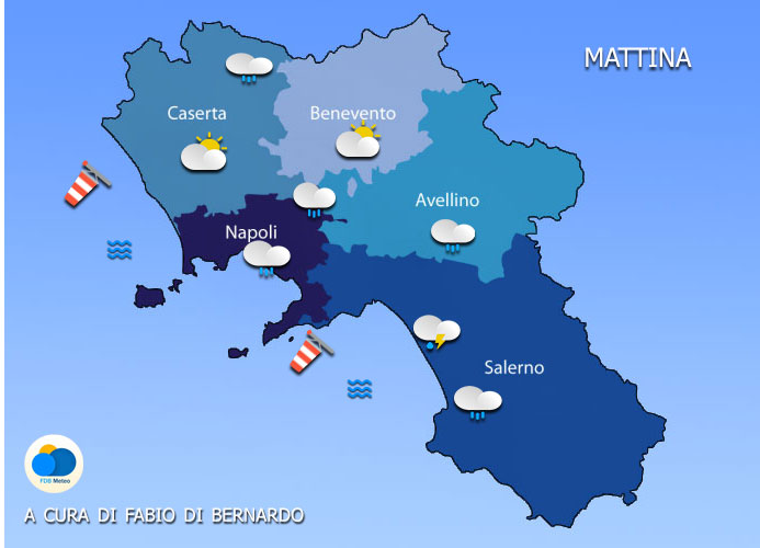 Previsioni Campania 25/09/2023 – LUNEDI’ – CSA Meteo