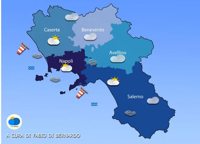 Previsioni Campania 05/10/2023 e 06/10/2023 – GIOVEDI’ e VENERDI’- CSA Meteo