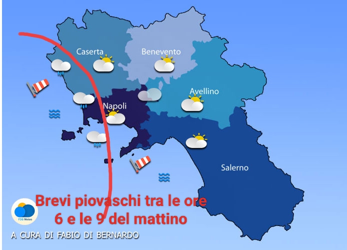 Previsioni Campania 15/10/2023 – DOMENICA –  CSA Meteo