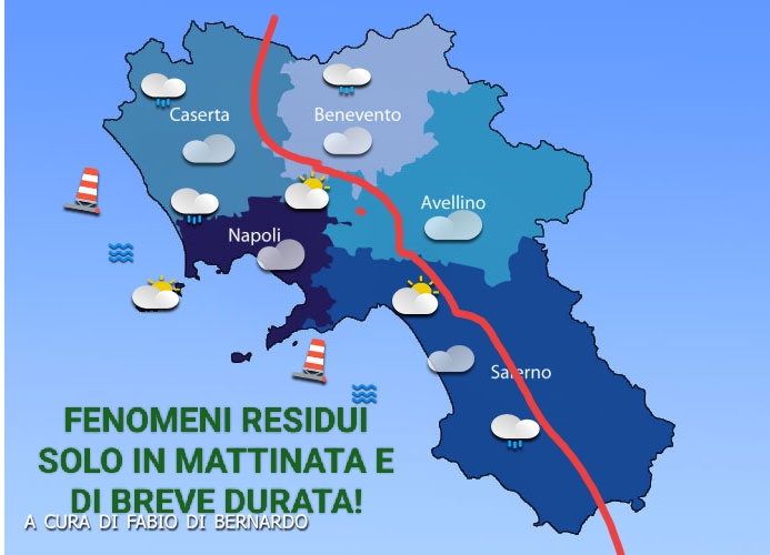 Previsioni Campania 22/10/2023 – DOMENICA –  CSA Meteo