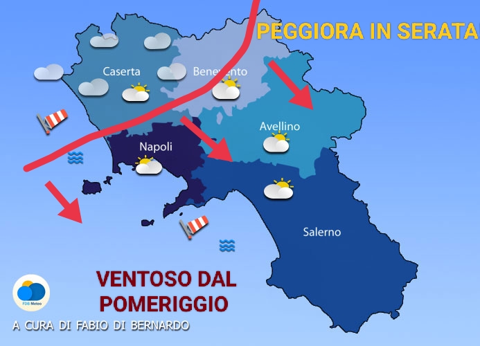 Previsioni Campania 04/12/2023 – LUNEDI’ –  CSA Meteo