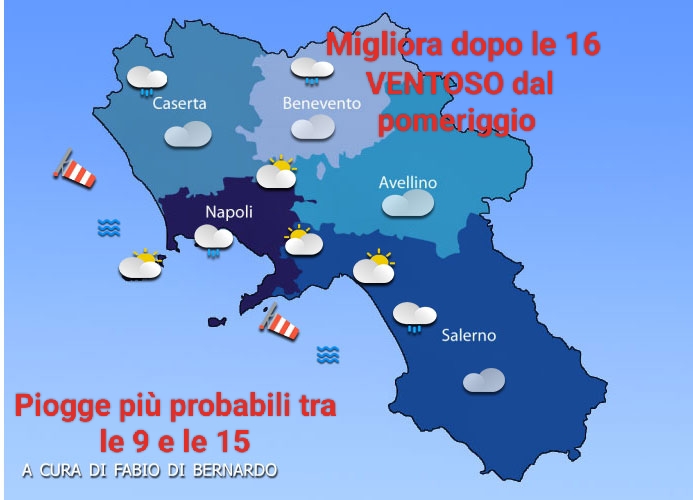 Previsioni Campania 02/12/2023 – SABATO –  CSA Meteo