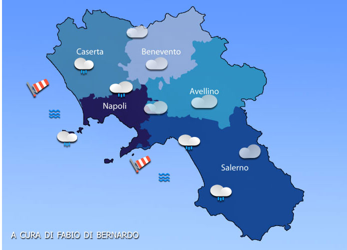 Previsioni Campania 11/03/2024 – LUNEDI’ – CSA meteo
