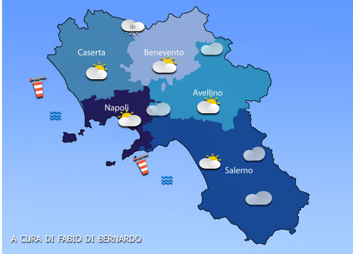 Previsioni Campania del 23/01/2024 – MARTEDI’ – CSA Meteo