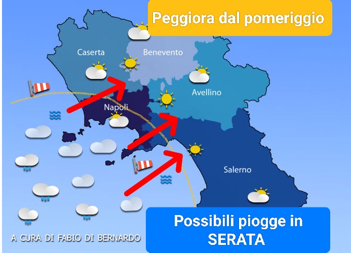 Previsioni Campania 10/01/2024 – MERCOLEDI’ – CSA Meteo