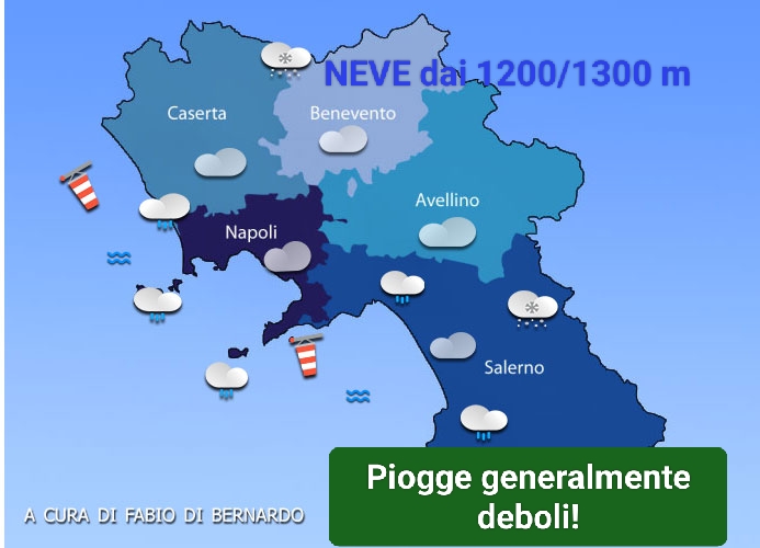 Previsioni Campania 14/01/2024 – DOMENICA – CSA Meteo