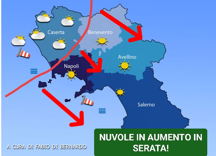 Previsioni Campania del 22/01/2024 – LUNEDI’ – CSA Meteo