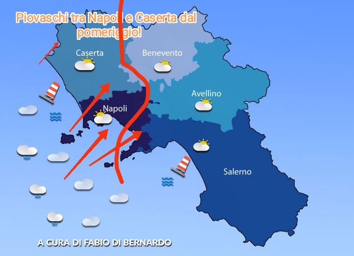 Previsioni Campania 26/02/2024 – LUNEDI’ – CSA meteo