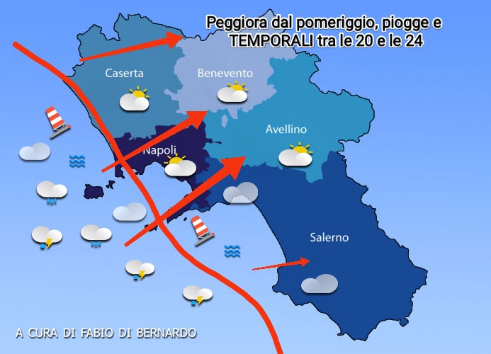 Previsioni Campania 28/02/2024 – MERCOLEDI’ – CSA METEO