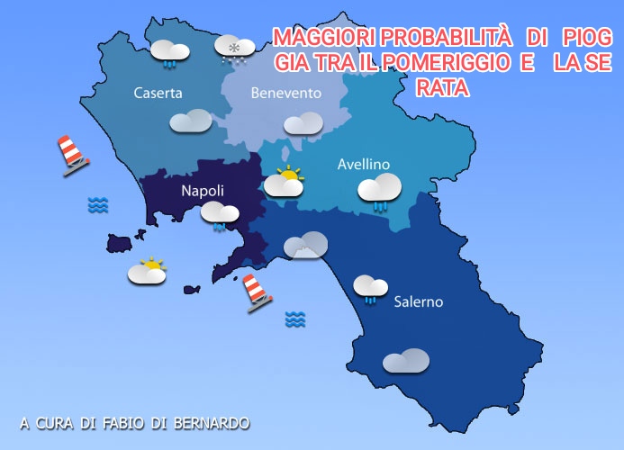 Previsioni Campania 29/02/2024 – GIOVEDI’ – CSA meteo