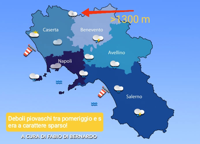 Previsioni Campania del 19/02/2024 – LUNEDÌ – CSA meteo