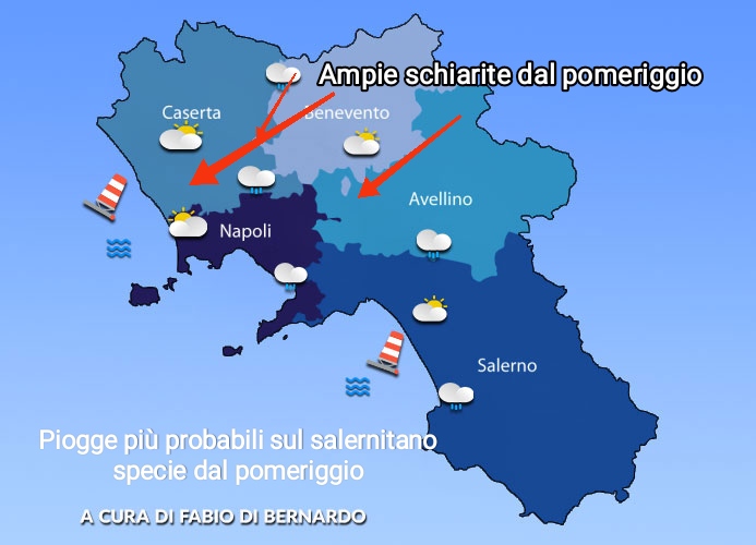 Previsioni Campania 24/02/2024 – SABATO – CSA meteo