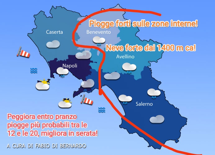 Previsioni Campania 20/04/2024 – SABATO– CSA meteo
