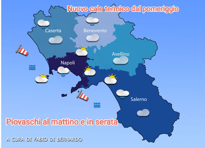 Previsioni Campania 23/04/2024 – MARTedi’– CSA meteo