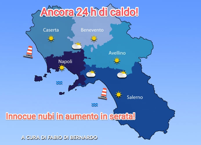 Previsioni Campania 01/07/2024 – LUNEDI’– CSA meteo