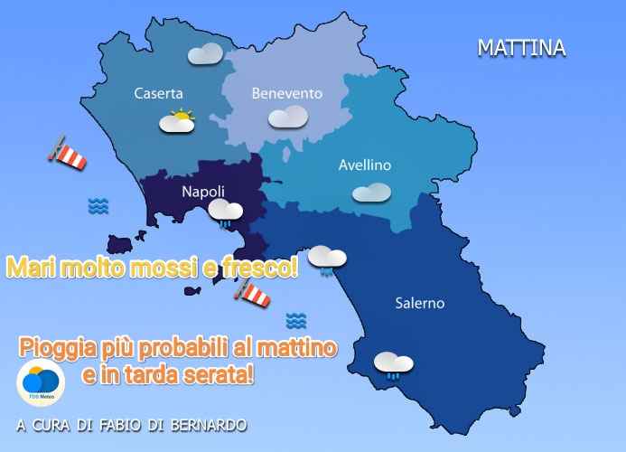 PREVISIONI CAMPANIA 19/08/2024 – LUNEDI’ – CSA METEO