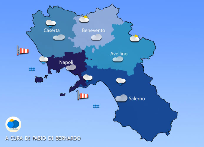 PREVISIONI CAMPANIA  13/11/2024 – MERCOLEDI’  – CSA METEO