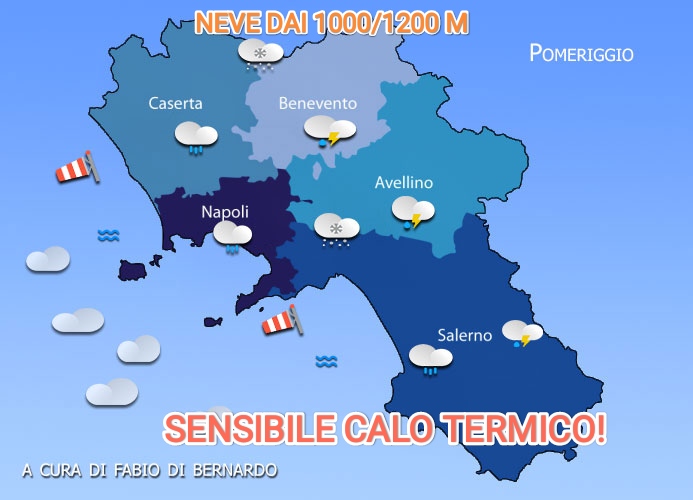 PREVISIONI CAMPANIA  14/11/2024 – GIOVEDI’  – CSA METEO