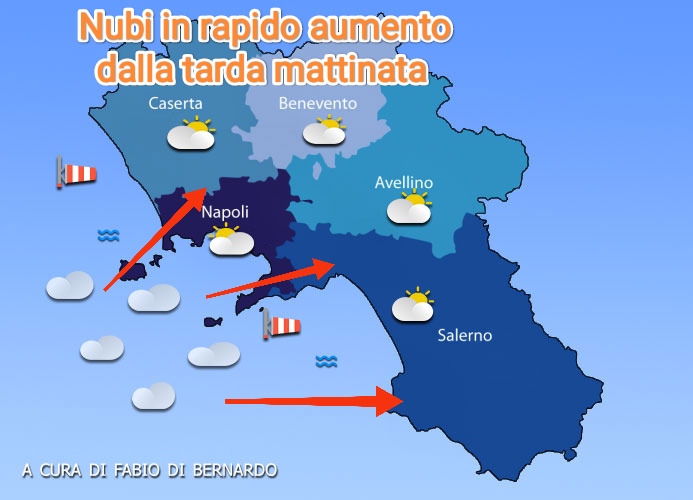 PREVISIONI CAMPANIA  17/11/2024 – DOMENICA – CSA METEO