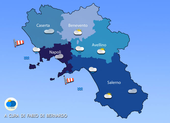 PREVISIONI CAMPANIA  24 SETTEMBRE 2025 – MERCOLEDI’ – CSA METEO