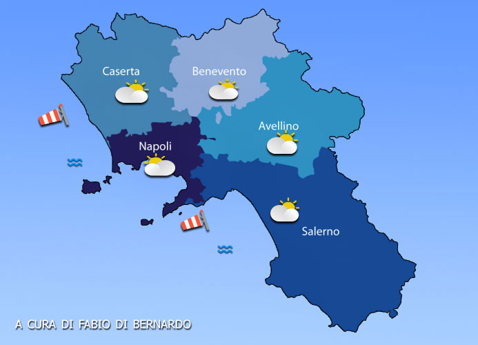 PREVISIONI CAMPANIA 09/10 LUGLIO 2025 – MERCOLEDI’ E GIOVEDI’ – CSA METEO