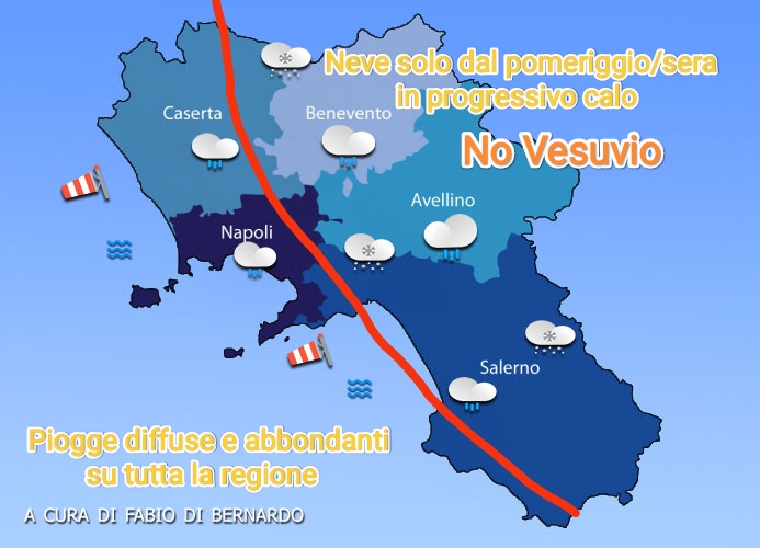 PREVISIONI CAMPANIA  11/01/2025 – SABATO – CSA METEO