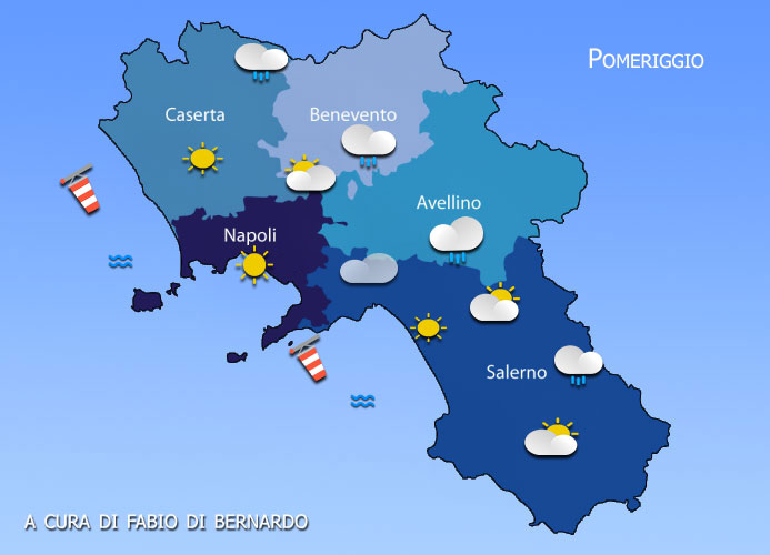 PREVISIONI CAMPANIA 17 e 18 LUGLIO 2025 – gioveDI’  E VENERDI’ – CSA METEO