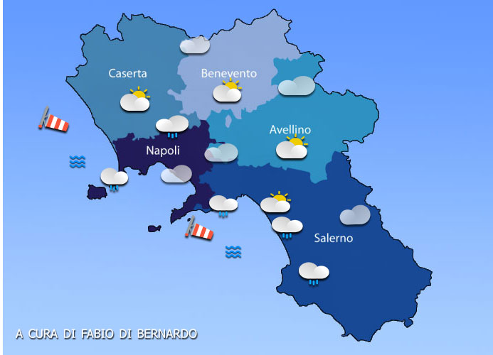 PREVISIONI CAMPANIA  23 AGOSTO 2025 – SABATO – CSA METEO –