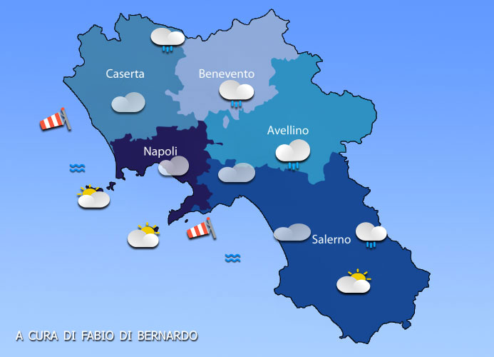 PREVISIONI CAMPANIA 16 MAGGIO 2025 – VENERDI’ – CSA METEO