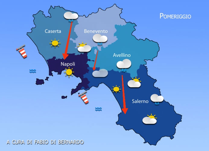 PREVISIONI CAMPANIA 14 MAGGIO 2025 – MERCOLEDI’ – CSA METEO