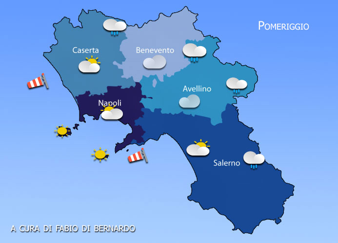 PREVISIONI CAMPANIA  17 OTTOBRE 2025 – VENERDI’ – CSA METEO