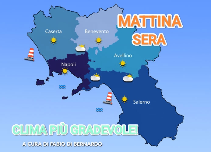 PREVISIONI CAMPANIA 14/17 AGOSTO 2025 – GIOVEDI’/DOMENICA – CSA METEO – MATTINA/SERA/NOTTE