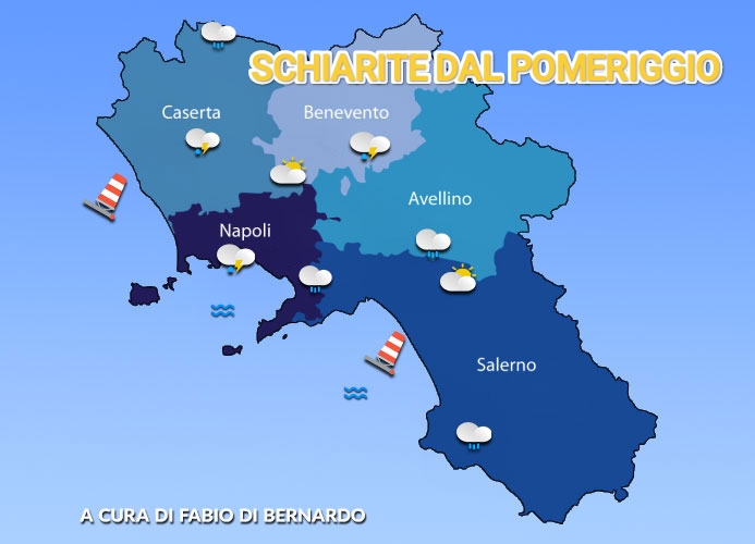 PREVISIONI CAMPANIA  21 AGOSTO 2025 – GIOVEDI’ – CSA METEO –