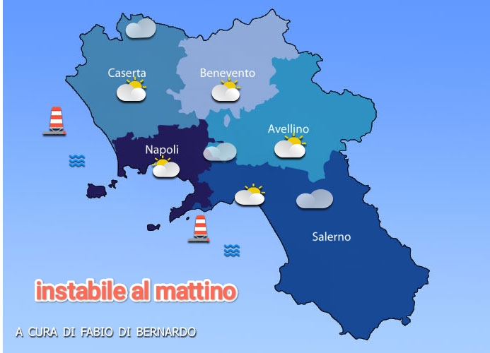 PREVISIONI CAMPANIA  17 SETTEMBRE 2025 – MERCOLEDI’ – CSA METEO