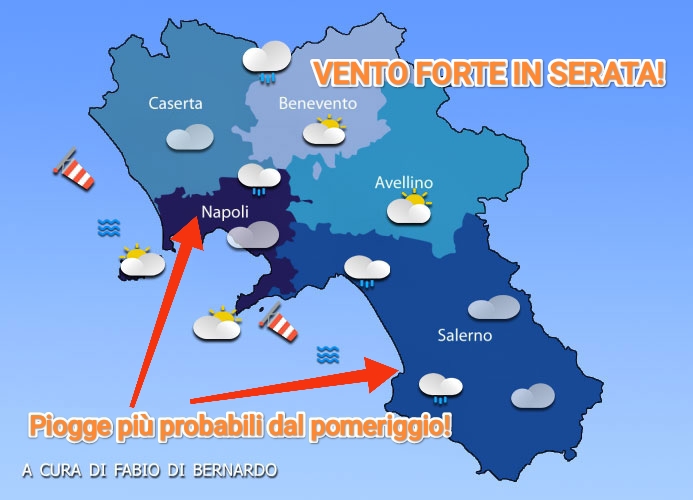 PREVISIONI CAMPANIA  23 OTTOBRE 2025 – GIOVEDI’ – CSA METEO
