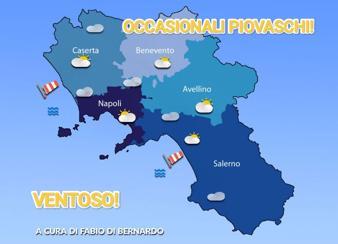 PREVISIONI CAMPANIA  26 OTTOBRE 2025 – DOMENICA – CSA METEO